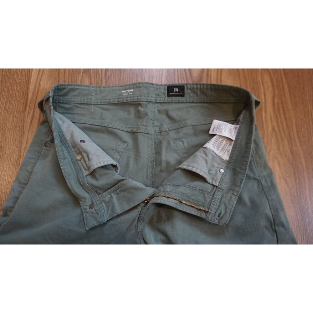 AG Adriano Goldschmied Tellis Suede Modern Slim Pants - Green - 34x34 - Picture 5 of 11